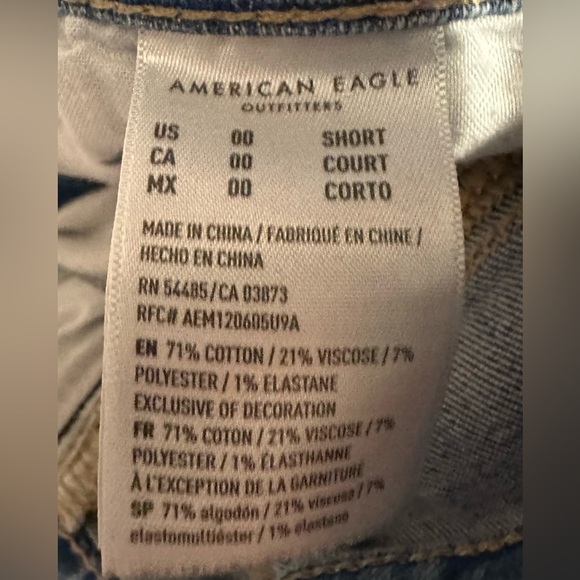American Eagle Women's High Rise Jeggings Super Stretch Size 00 Distressed - Picture 7 of 12